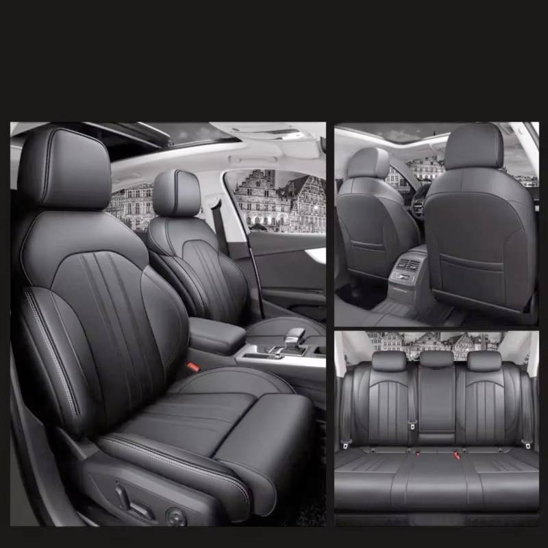Für A4 A6 A3 Q5 Q7 TT A7 Q3 Autositzbezüge Kompletter Satz Mittelperforiert Echtes Leder Auto Sitzbezüge(E Gray) von Dtbdfak
