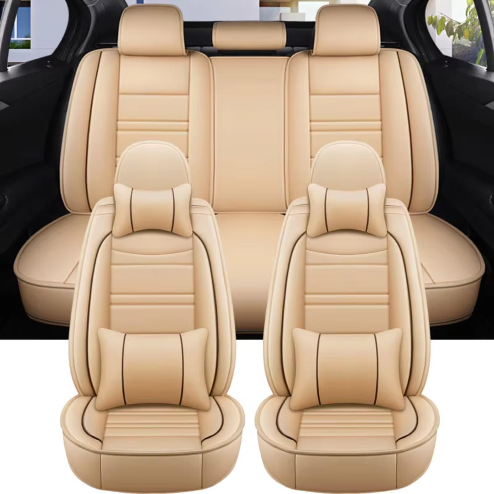 Für Chevrolet Für Sonic Autositzbezüge Autositzschutz Autositzbezug Autositzschoner Auto Sitzbezüge(M 9 PCS) von Dtbdfak