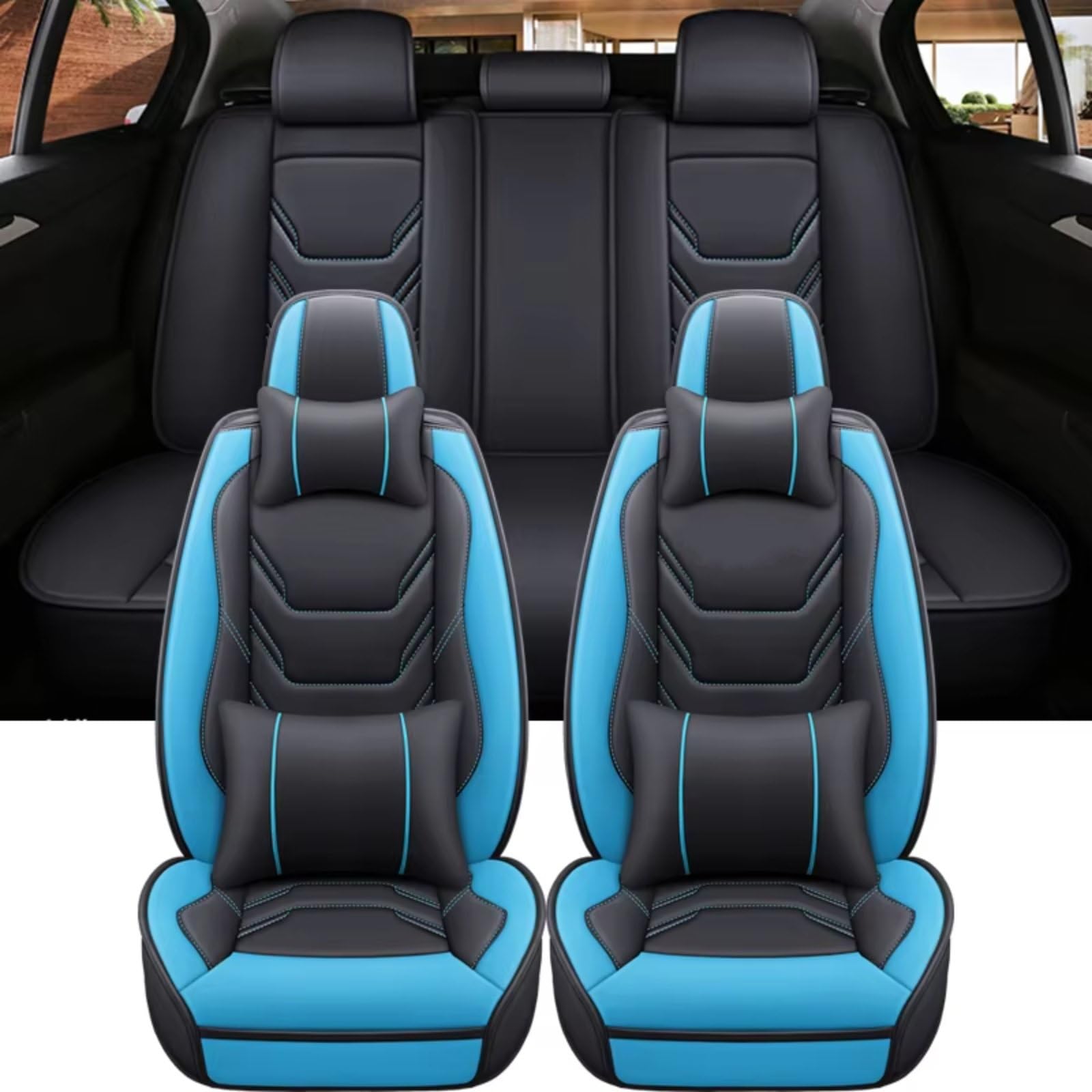 Für E92 Zubehör Interiors Auto Protector Autositzbezug Autositzbezüge Auto Sitzbezüge(N 9 PCS) von Dtbdfak