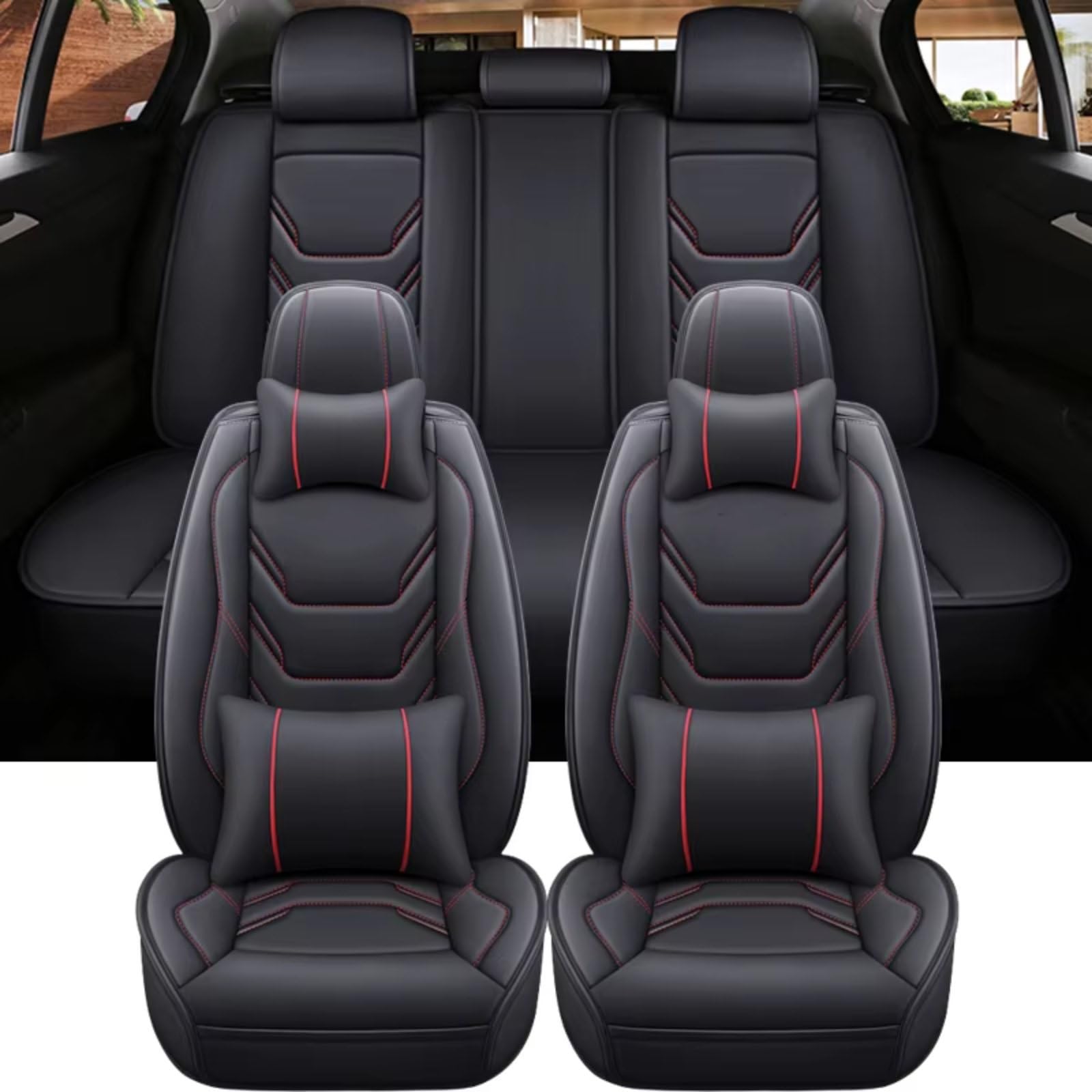 Für E92 Zubehör Interiors Auto Protector Autositzbezug Autositzbezüge Auto Sitzbezüge(Q 9 PCS) von Dtbdfak