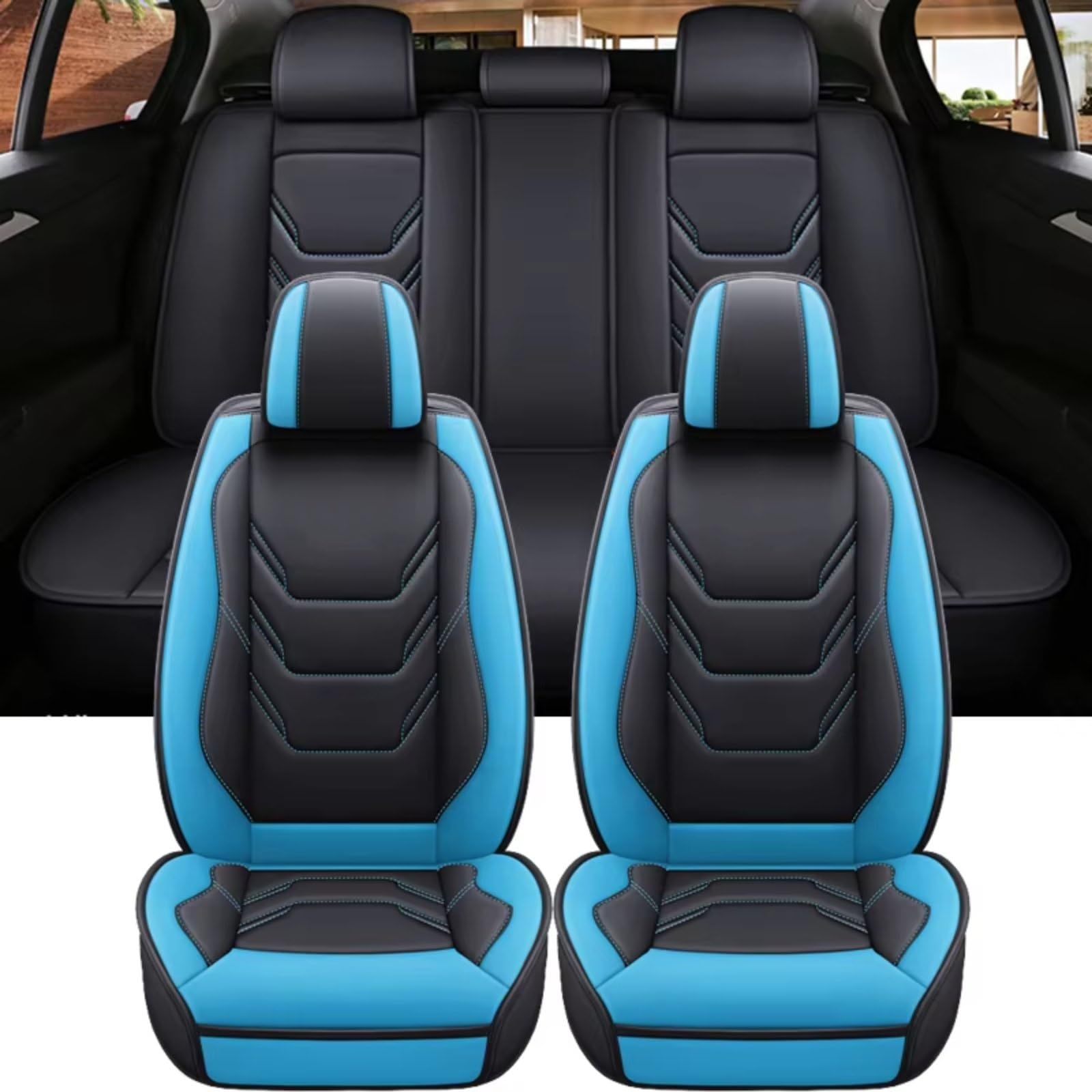 Für Fit Accessories Interiors Auto Protector Autositzbezug Autositzbezüge Auto Sitzbezüge(H 5 PCS) von Dtbdfak