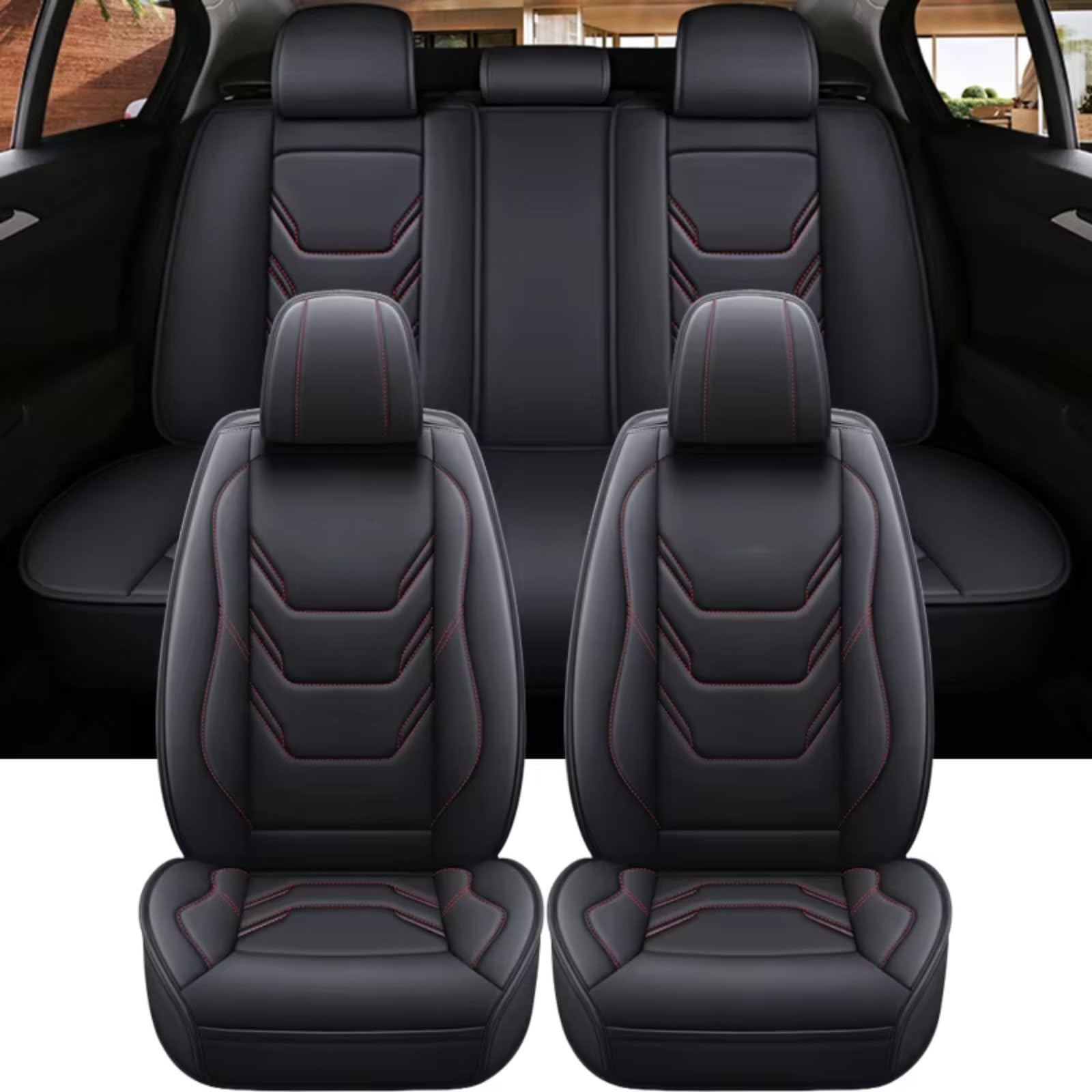 Für Fit Accessories Interiors Auto Protector Autositzbezug Autositzbezüge Auto Sitzbezüge(I 5 PCS) von Dtbdfak