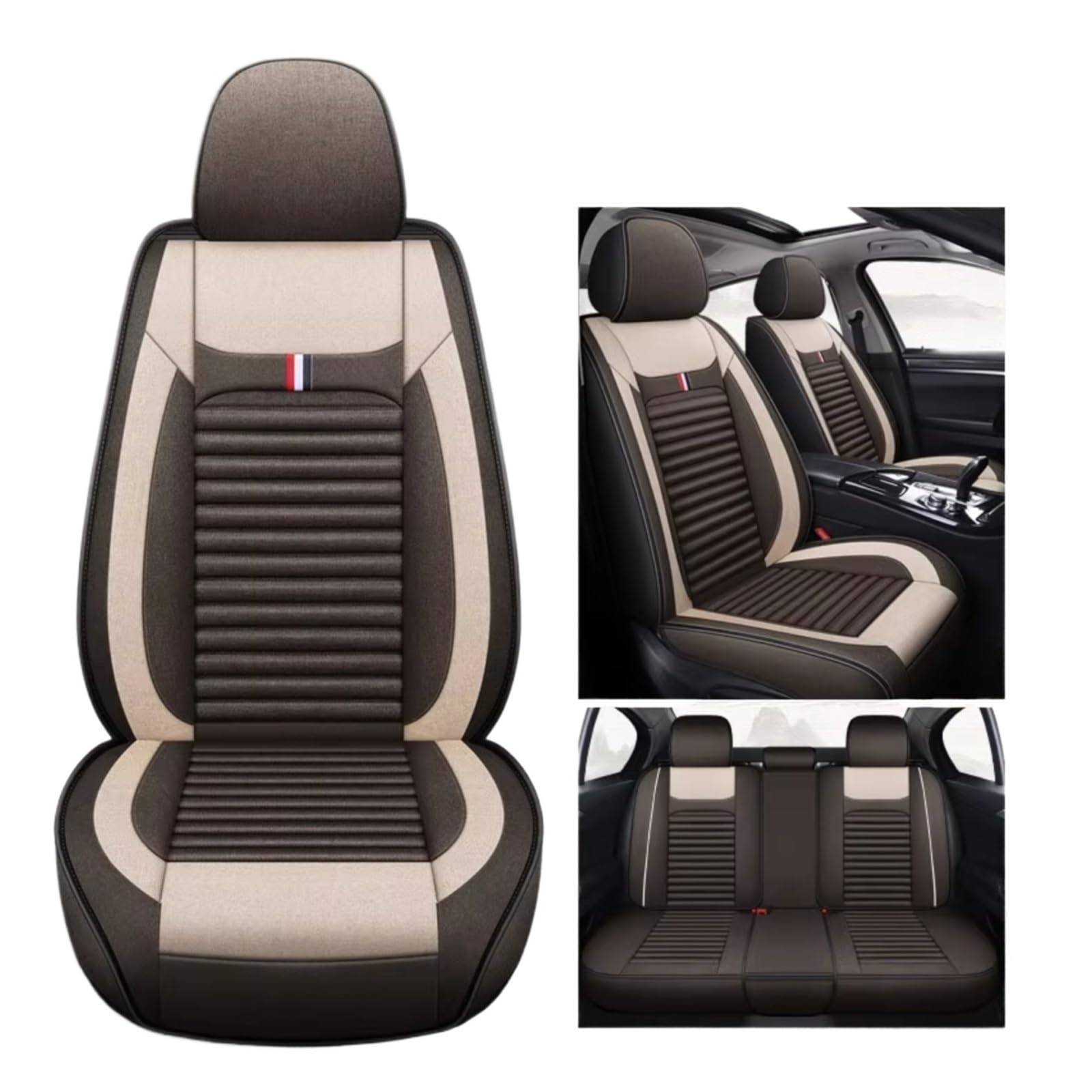 Für Haval Alle Für Modelle H3 H4 H6 H1 H2 H7 H8 H9 H5 M6 H2S H6 Coupe JOLION F7 F7X Auto Sitz Abdeckung Leinen Faser Auto Sitzbezüge(Coffee) von Dtbdfak