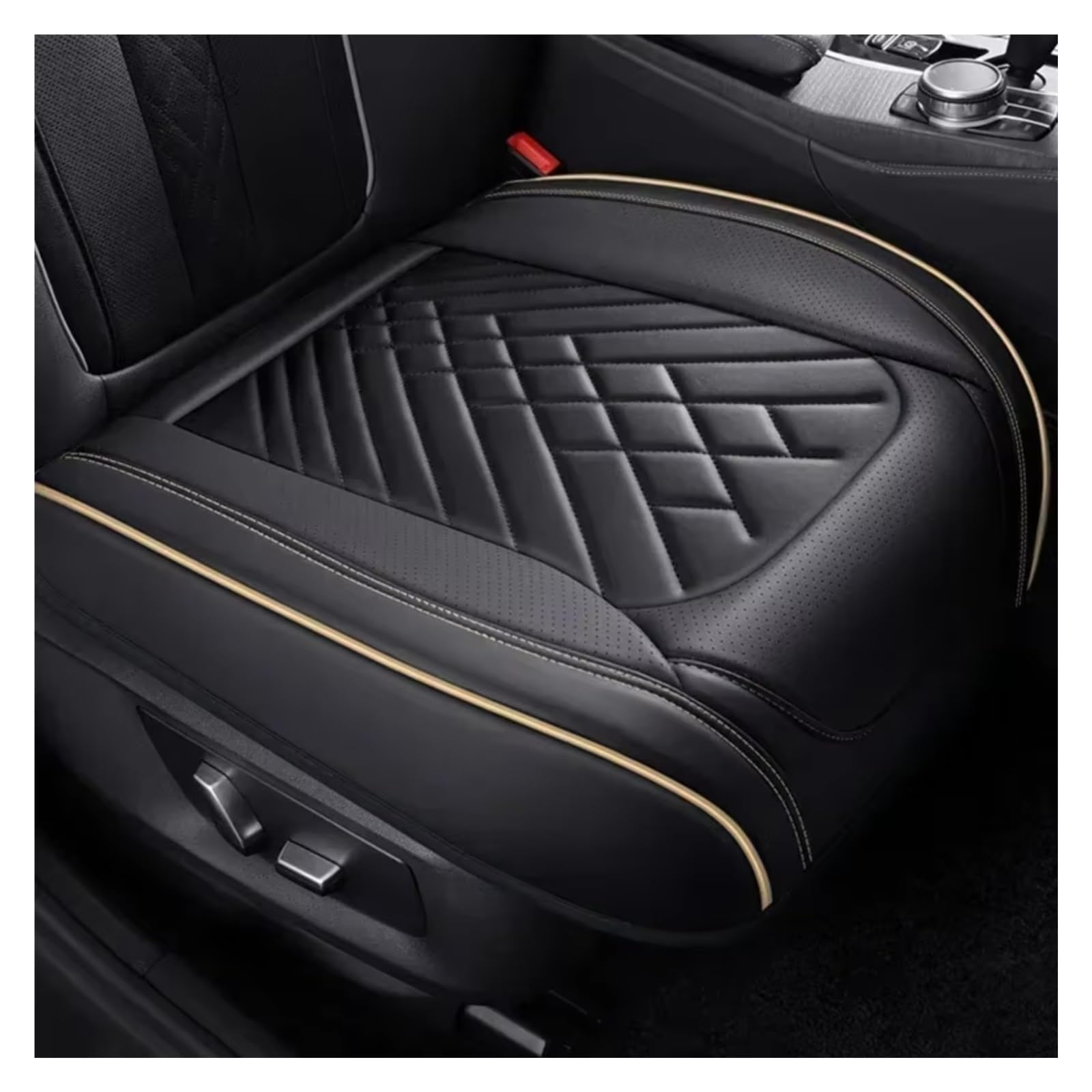 Für Hyundai Für Solaris Für Sonata Für Creta Für Encino Für Elantra Ix25 Ix35 Für Kona Auto Sitz Abdeckung Kissen Auto Sitzbezüge(K Black Beige 1 Seat) von Dtbdfak