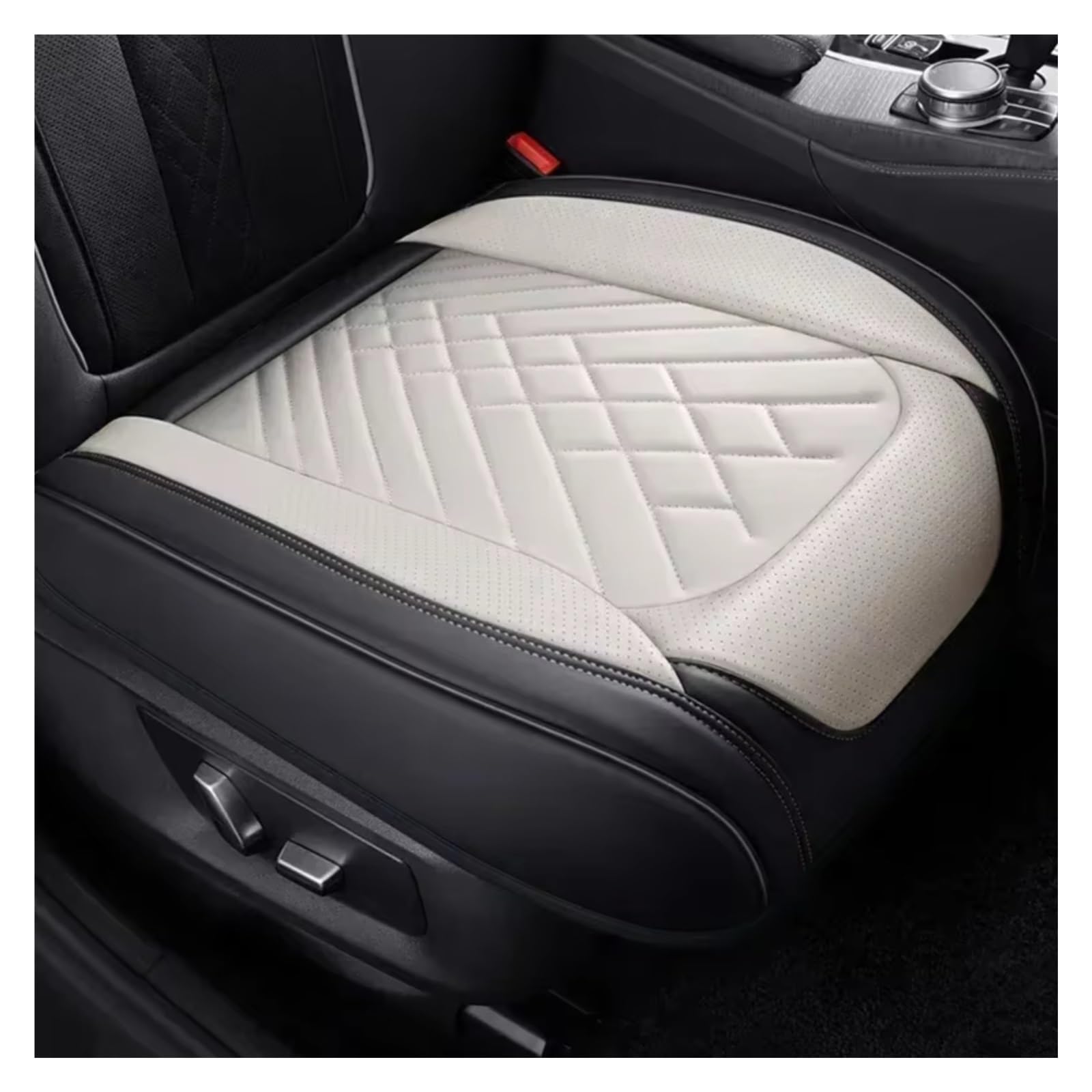 Für Hyundai Für Tucson Für Santa FE I30 I40 Für Veloster Für Genesis Für Venue Für Ioniq Auto Sitz Abdeckung Kissen Auto Sitzbezüge(G White 1 Seat) von Dtbdfak