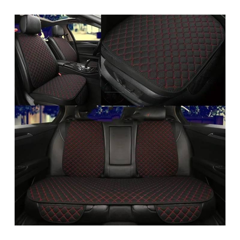 Für Isuzu Auto Styling Auto Zubehör Auto Sitz Abdeckung Leder Auto Sitzbezüge(I 5 Sheet Black Red) von Dtbdfak