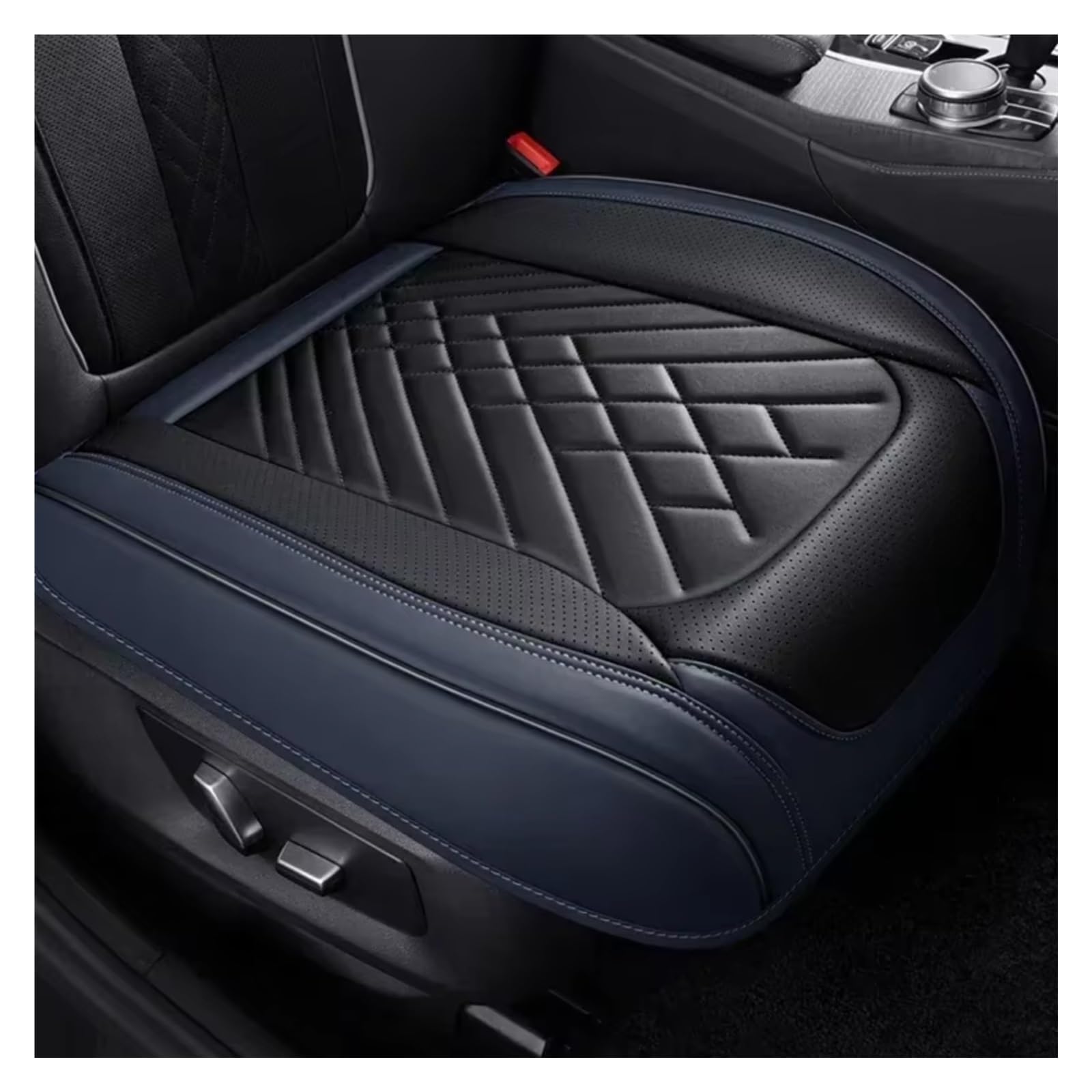 Für Mitsubishi Für Outlander ASX Für Eclipse Für Lancer Für Pajero Für Sport Für Zinger Auto Sitzbezug Kissen Auto Sitzbezüge(E Black Blue 1 Seat) von Dtbdfak