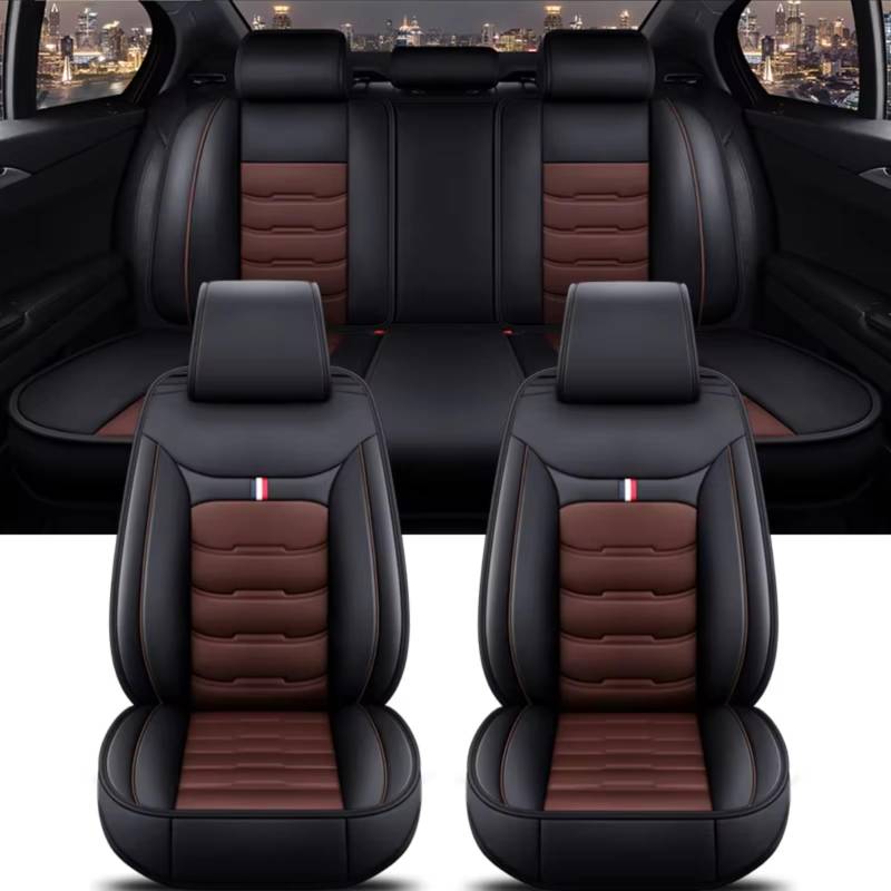 Für Peugeot Alle Automodelle 206 307SW 308 407 408 508sw 208 2008 3008 4008 5008 Autositzbezug Auto Sitzbezüge(E Black Coffee 5 Seat) von Dtbdfak
