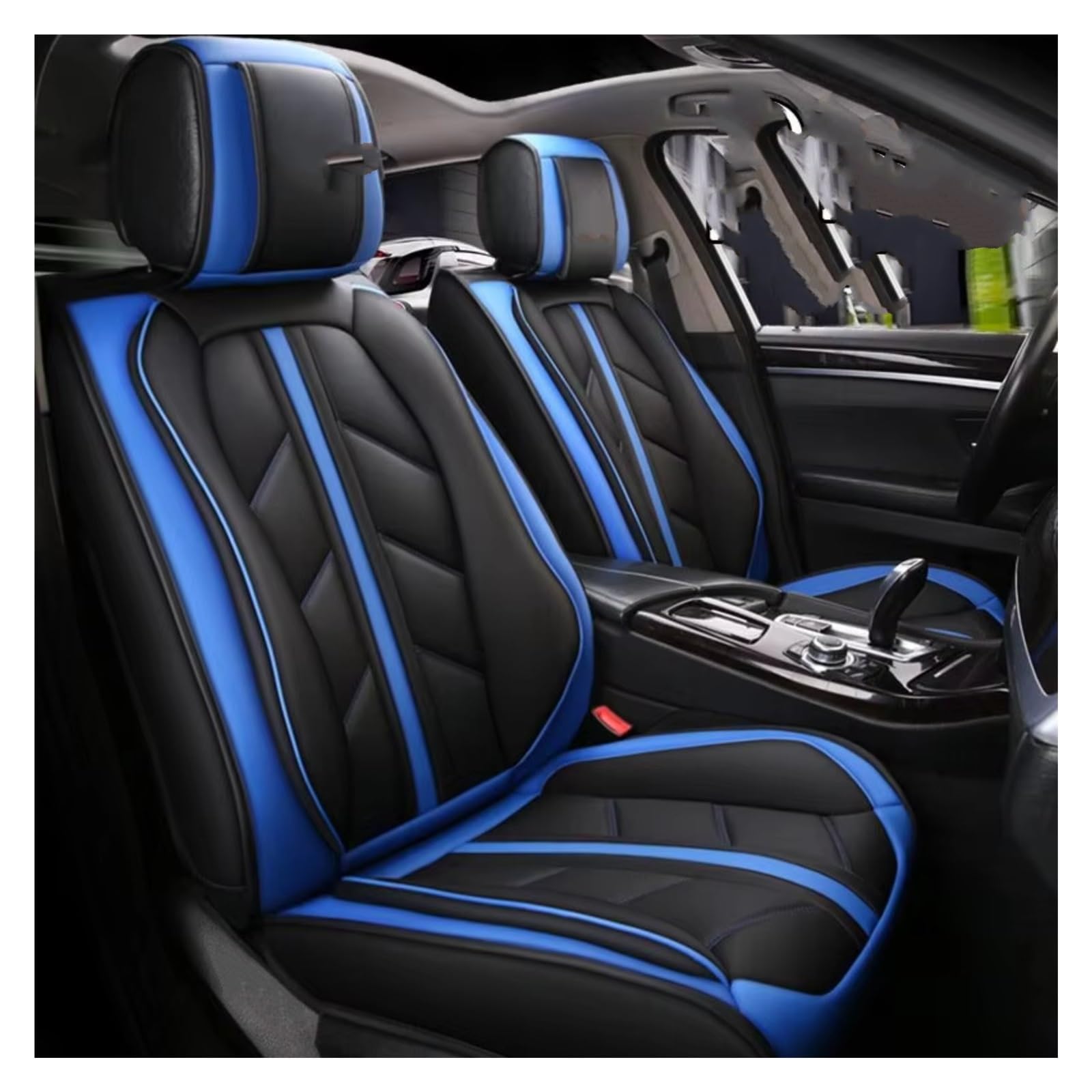 Für Polo Limousine Für Für Touareg Für Touran Für Passat B5 B6 B7 Für Jetta Leder Autositzbezüge Auto Sitzbezüge(F 2pc seat Cover) von Dtbdfak