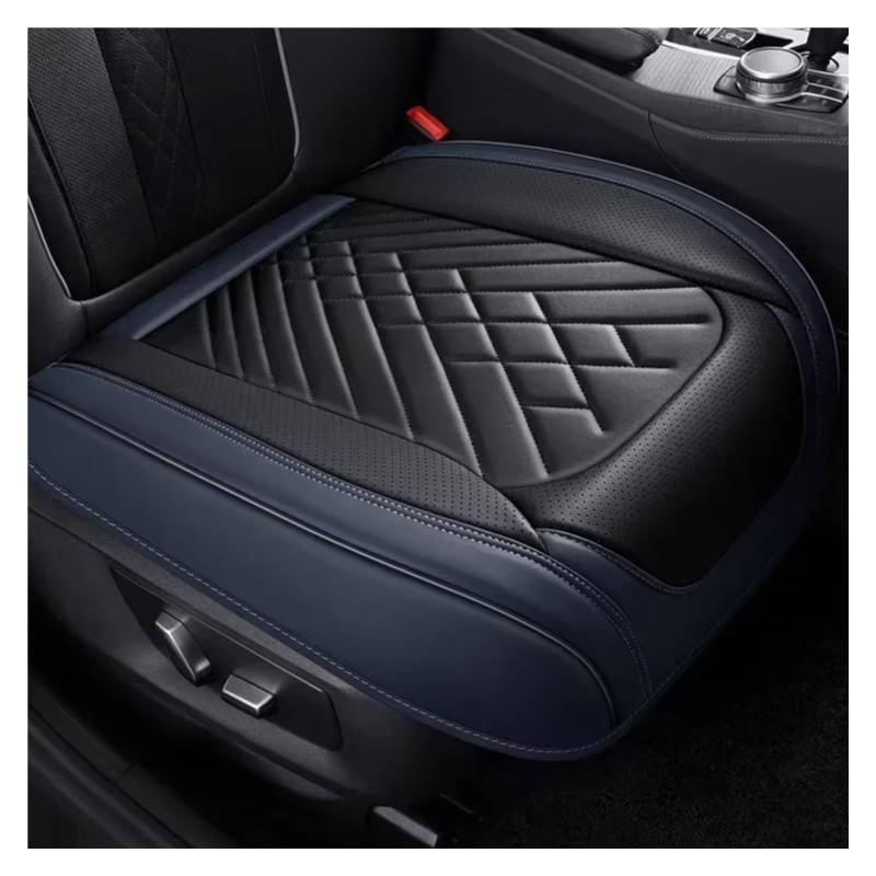 Für VW Für Golf Für Passat CC Für Touran Für Tiguan Für Toureg Für Touareg Für Phaeton Für T-ROC Auto Sitzbezug Kissen Auto Sitzbezüge(E Black Blue 1 Seat) von Dtbdfak