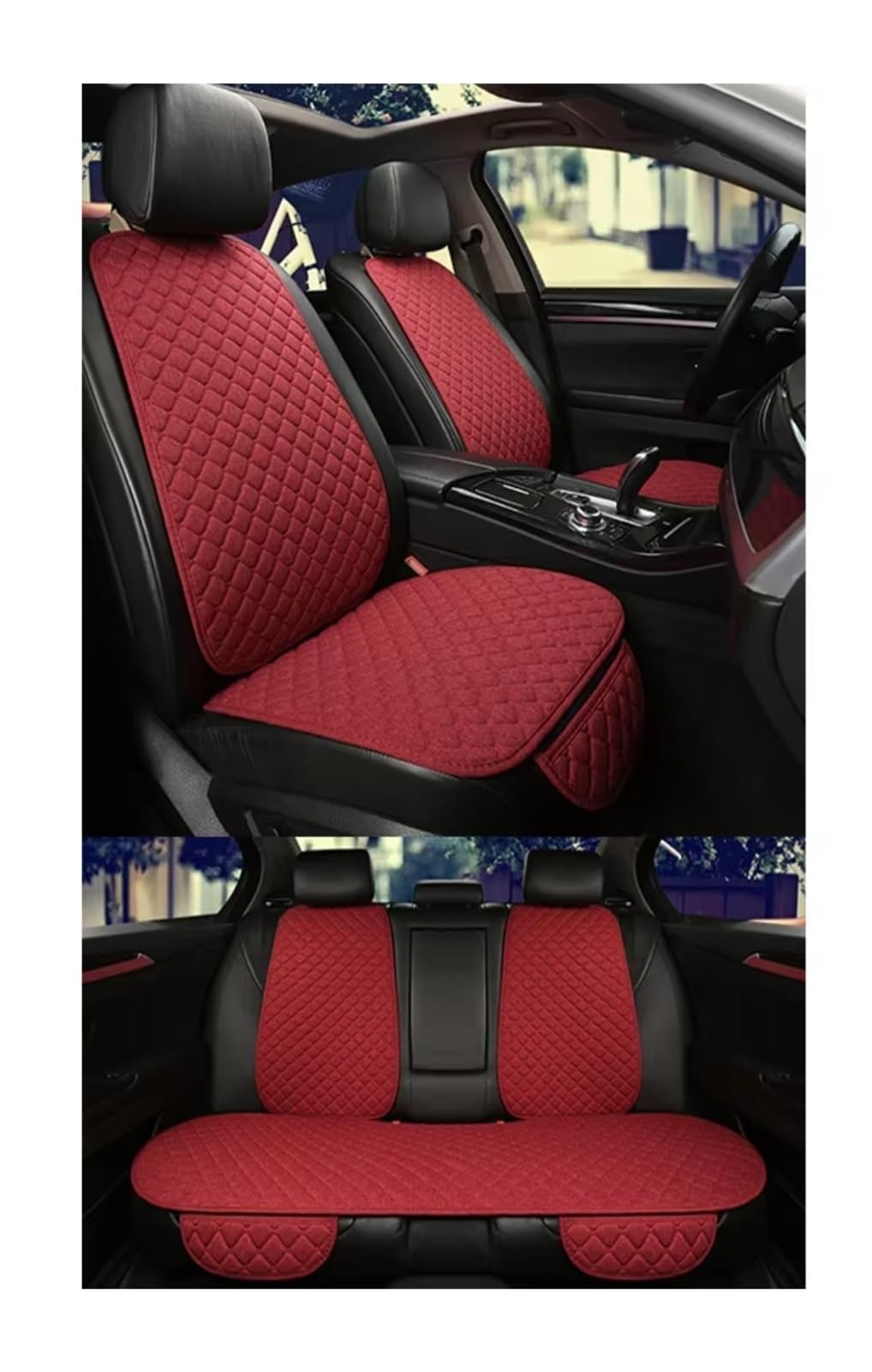 Für Volvo Für XC60 Für XC90 Für XC40 Für XC70 S60L C30 S80 S90 V50 V60 Für Auto Auto Sitzbezug Sitzkissen Auto Sitzbezüge(M Red 5 seat) von Dtbdfak