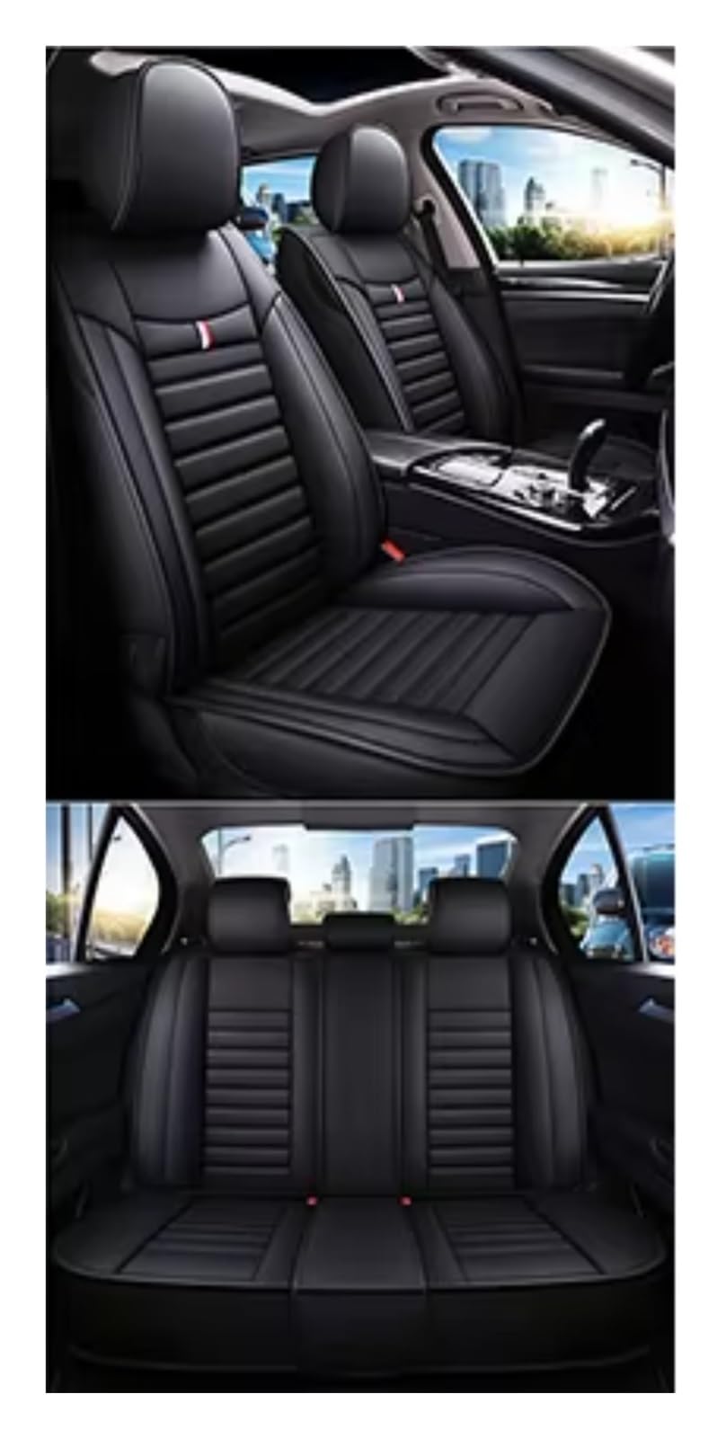 Für Volvo XC60 XC90 XC40 XC70 S60L C30 S80 S90 V50 V60 Autozubehör Innendetails Autositzbezug Auto Sitzbezüge(F Black 5 seat) von Dtbdfak