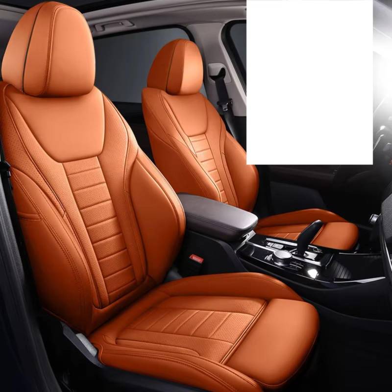 Für X3 3 Serie 7 5 3 Serie X5 X1 Autositzbezüge Für 5 Sitze Komplettset Auto Sitzbezüge(Orange) von Dtbdfak