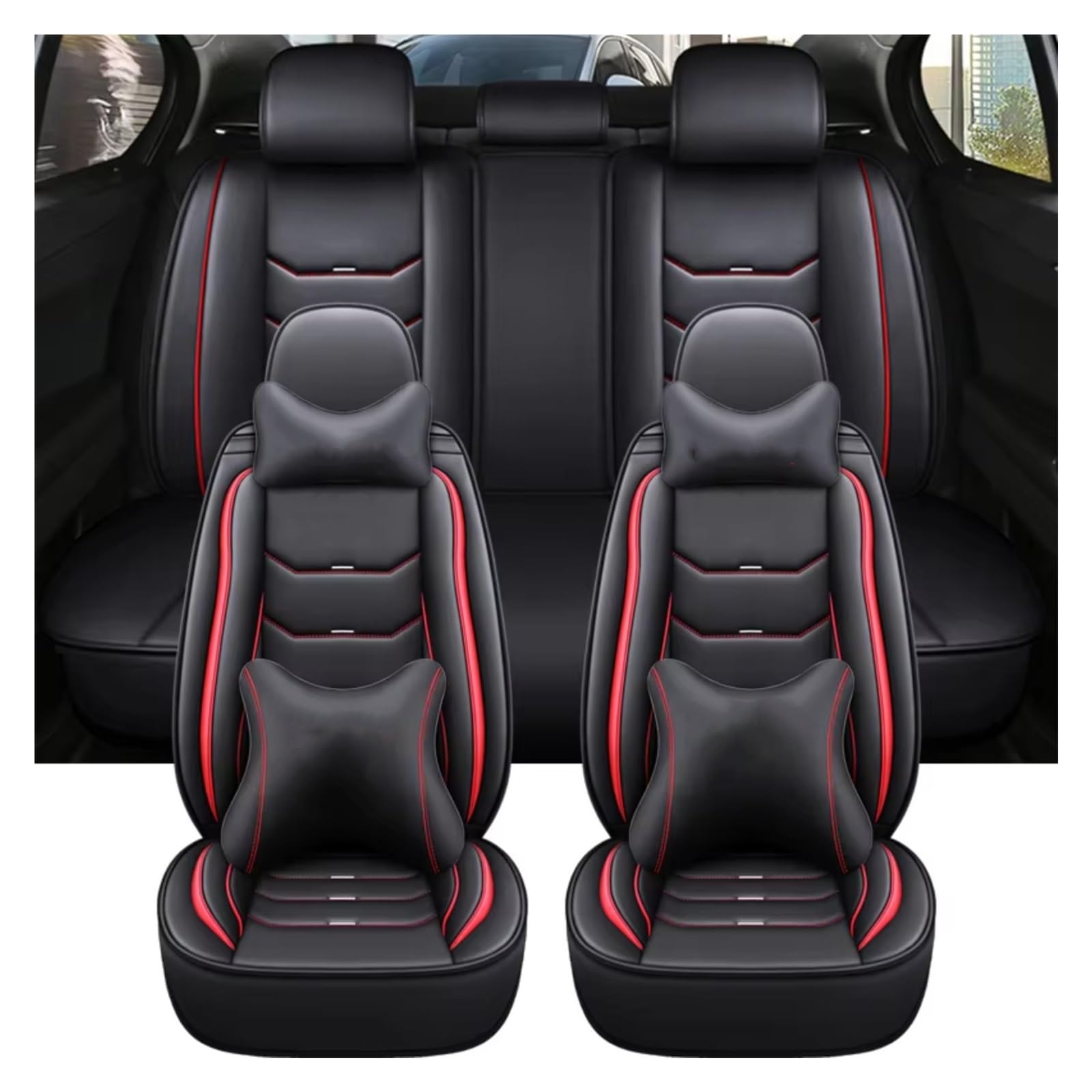 Für X3 F25 Zubehör Innenbezüge Leder Autositzbezug Autositzschutz Auto Sitzbezüge(F 9 PCS) von Dtbdfak