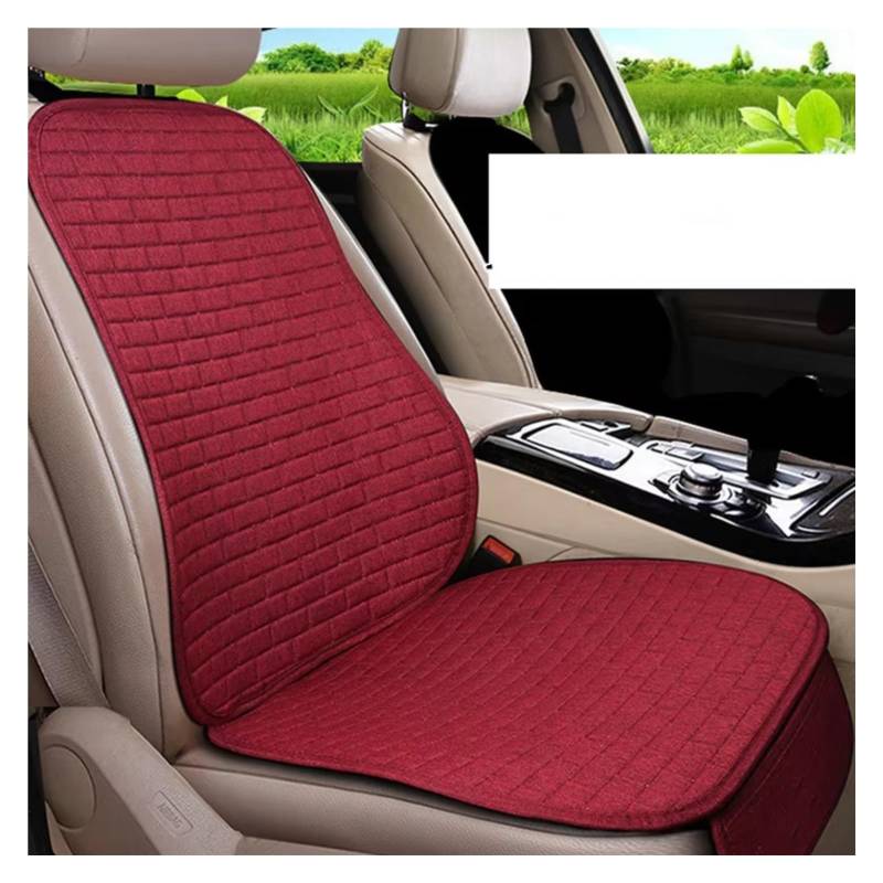 Universal Auto Sitz Schutz Pad Auto Sitz Abdeckung Vorne/Hinten Sitz Abdeckung Automobil Kissen Pad Matte Rückenlehne Auto Sitzbezüge(B Red Front-1pcs) von Dtbdfak