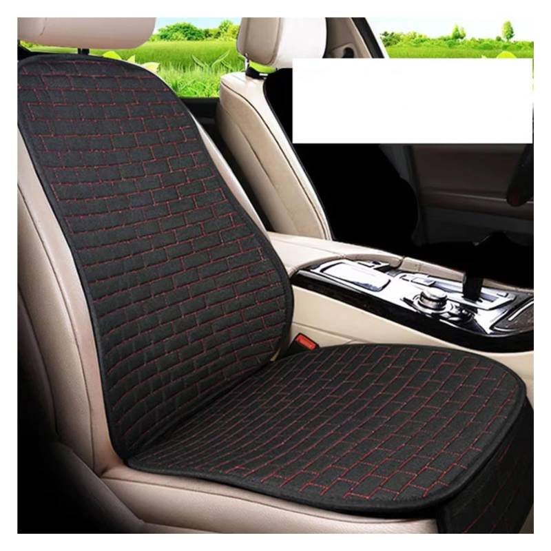 Universal Auto Sitz Schutz Pad Auto Sitz Abdeckung Vorne/Hinten Sitz Abdeckung Automobil Kissen Pad Matte Rückenlehne Auto Sitzbezüge(F BlackRed Front-1pcs) von Dtbdfak