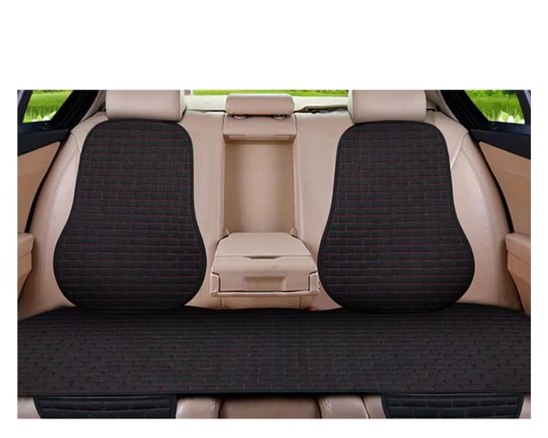 Universal Auto Sitz Schutz Pad Auto Sitz Abdeckung Vorne/Hinten Sitz Abdeckung Automobil Kissen Pad Matte Rückenlehne Auto Sitzbezüge(O BlackRed Rear-1pcs) von Dtbdfak
