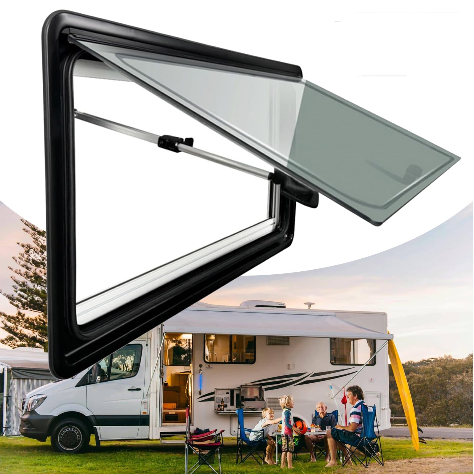 Dtyubfg Kippfenster für Wohnmobil,900*500mm Wohnwagen-Seitenfenster,getöntes Schiebefenster, Ausstellfenster für Wohnmobil - 85° Ausstellfenster Camper für Wohnwagen, Kastenwagen, Van, Camper, Auto Dtyubfg Kippfenster für Wohnmobil,900*500mm Wohnwagen-Seitenfenster,getöntes Schiebefenster, Ausstellfenster für Wohnmobil - 85° Ausstellfenster Camper für Wohnwagen, Kastenwagen, Van, Camper, Auto von Dtyubfg