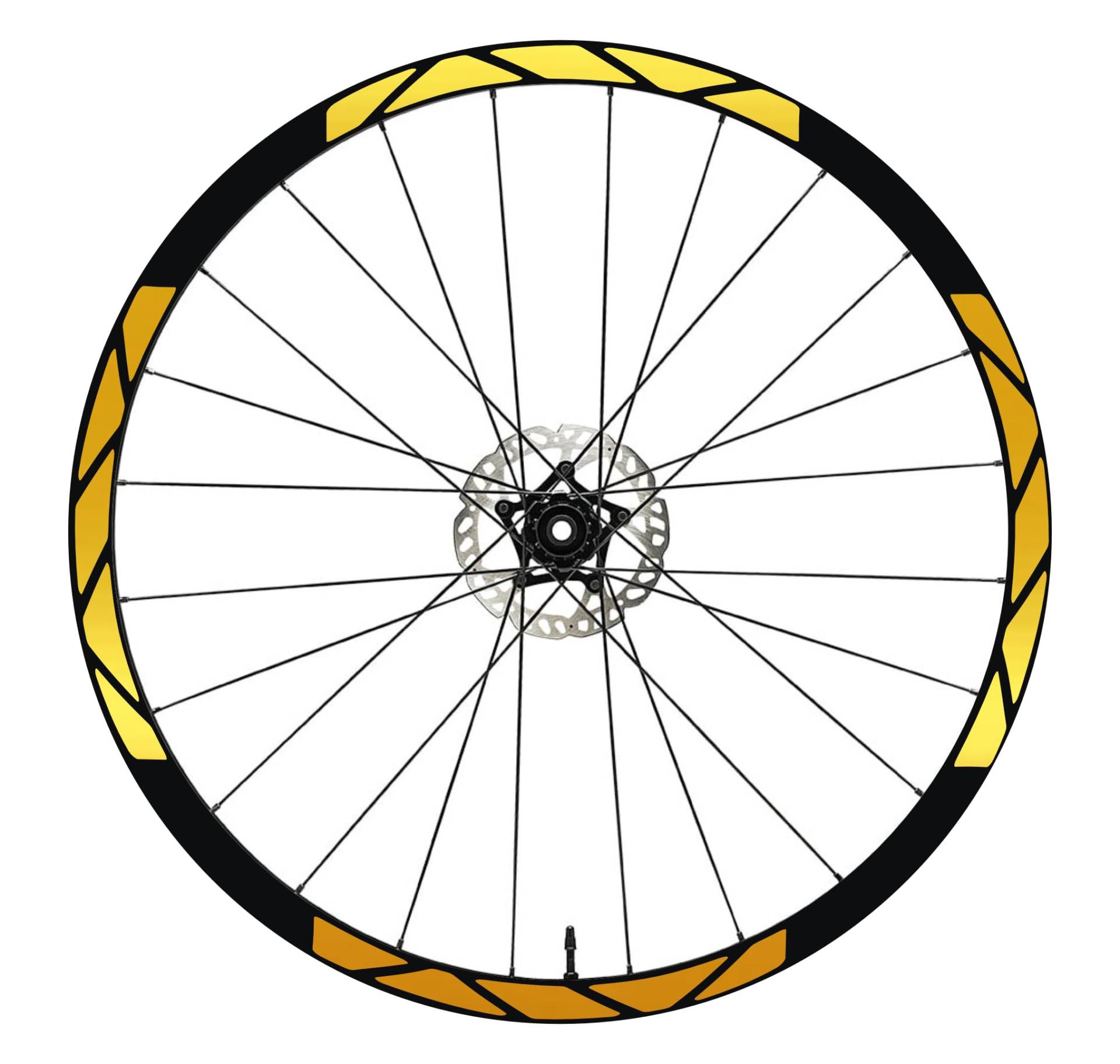 Aufkleber Felgen MTB 26" - 27,5" - 28-29" Zoll Rad Fahrrad MTB Bike Sticker Felgen MTB Racing Felgen COD. B0012 (26 Zoll, Gold 91) von DualColorStampe