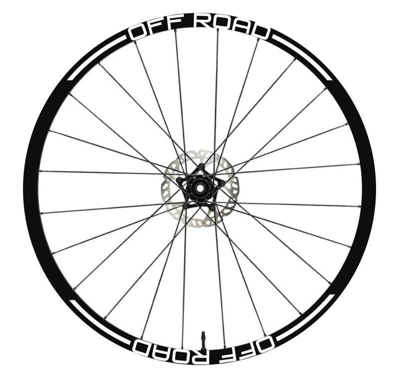 Aufkleber Felgen MTB 26" - 27,5" - 28-29" Zoll Rad MTB Bike Aufkleber Mountainbike Off Road Code B0145 (28-29 Zoll, Weiß Glanz) von DualColorStampe