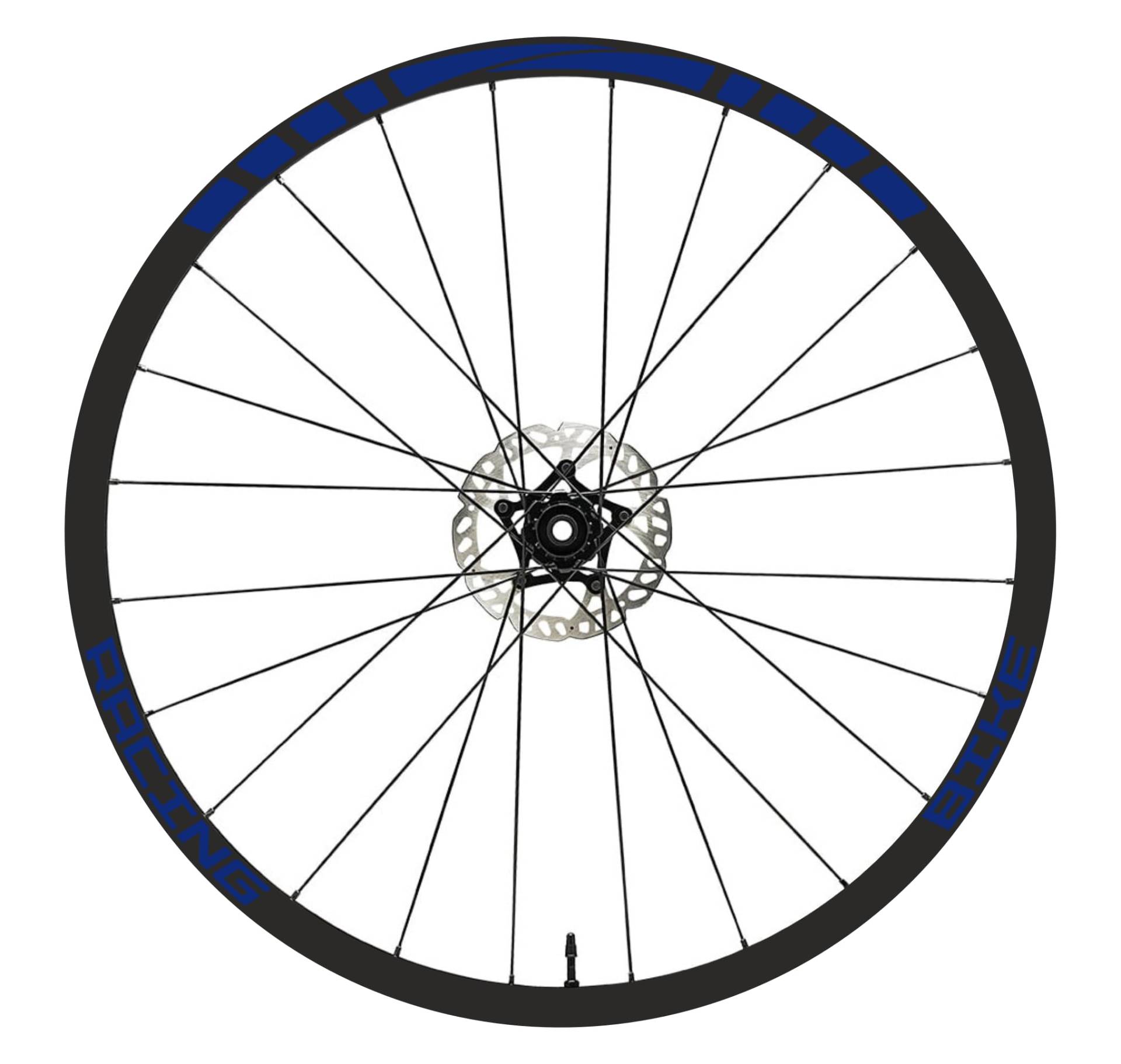 Aufkleber Felgen MTB 26" - 27,5" - 28-29" Zoll Rad MTB Bike Sticker Felgen MTB Racing Code B0141 (27,5 Zoll, Blau 49) von DualColorStampe