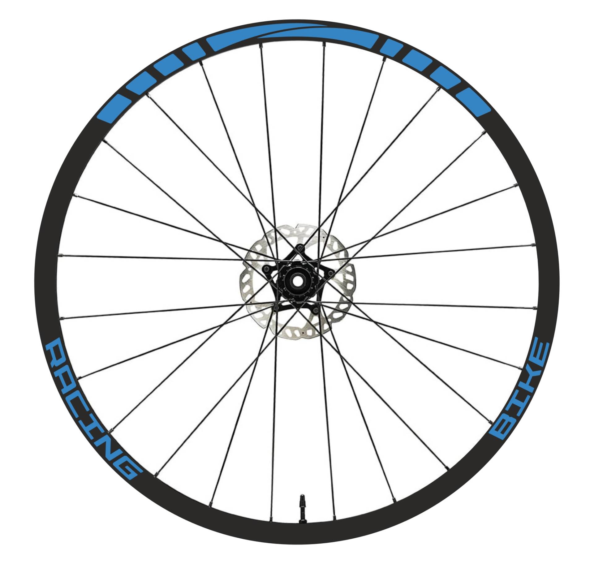 Aufkleber Felgen MTB 26" - 27,5" - 28-29" Zoll Rad MTB Bike Sticker Felgen MTB Racing Code B0141 (27,5 Zoll, Blau 53) von DualColorStampe