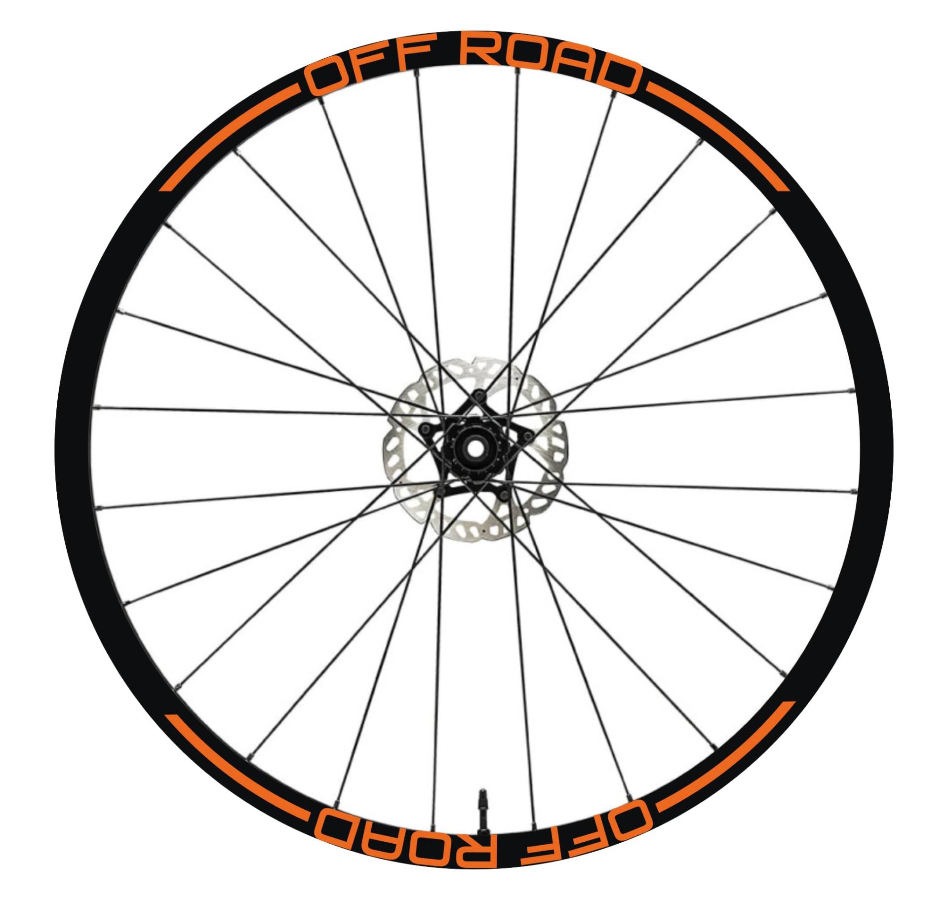 Aufkleber Felgen MTB 26" - 27,5" - 28-29" Zoll Rad MTB Sticker Mountain Off Road Code B0145 (27,5 Zoll, Orange 35) von DualColorStampe