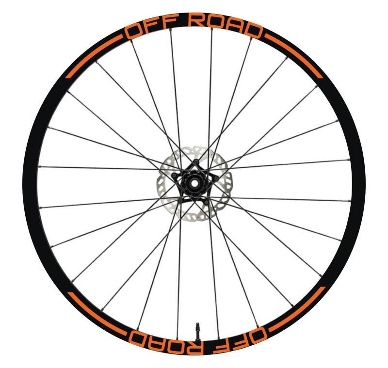 Aufkleber Felgen MTB 26" - 27,5" - 28-29" Zoll Rad MTB Sticker Mountain Off Road Code B0145 (27,5 Zoll, Orange 35) von DualColorStampe