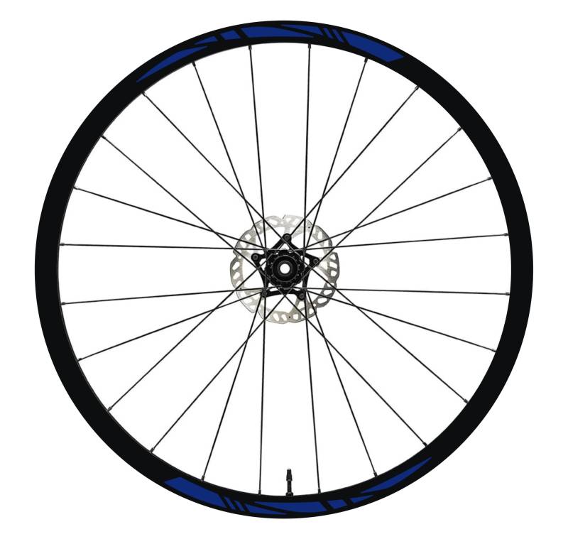 DualColorStampe Aufkleber Felgen 26" - 27,5" - 28-29" Zoll Fahrrad MTB Bike Sticker MTB Felgen B0007 (27,5" Zoll, Blau 49) von DualColorStampe