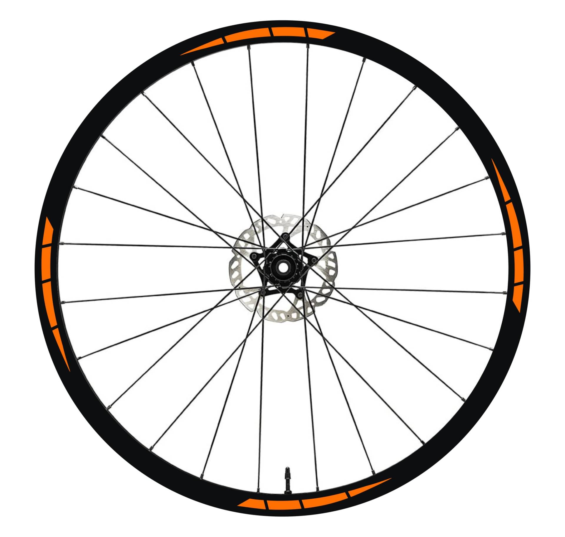 DualColorStampe Aufkleber Felgen 26" - 27,5" - 28-29" Zoll Fahrrad MTB Bike Sticker MTB Felgen B0008 (28-29" Zoll, Orange 35) von DualColorStampe