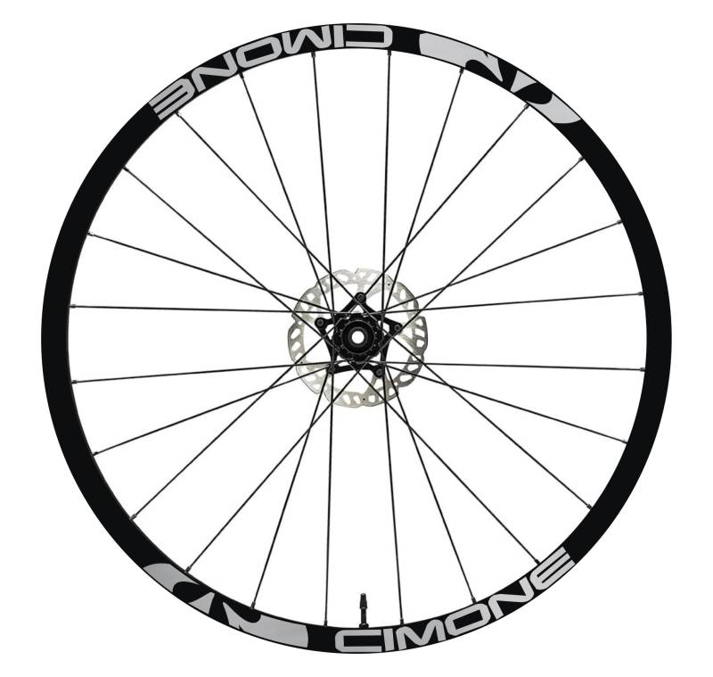 DualColorStampe Aufkleber Felgen 26-29 Zoll - Fahrrad MTB Bike Felgen Aufkleber CIMONE B0152 (27,5 Zoll, Silber 90) von DualColorStampe