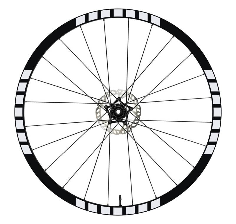 DualColorStampe Aufkleber Felgen 26 Zoll - 27,5 Zoll - 28-29 Zoll Fahrrad MTB Bike Sticker MTB Felgen B0004 (27,5 Zoll, Weiß matt) von DualColorStampe
