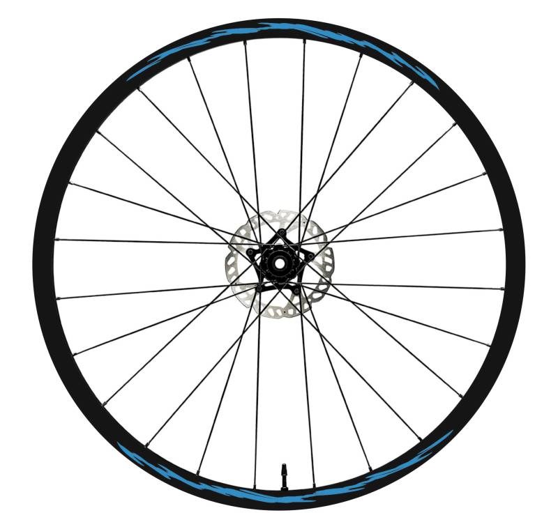 DualColorStampe Felgenaufkleber Fahrrad 26 Zoll - 27,5 Zoll - 28-29 Zoll MTB Bike Sticker MTB Zubehör B0041 (27,5 Zoll, Blau) von DualColorStampe