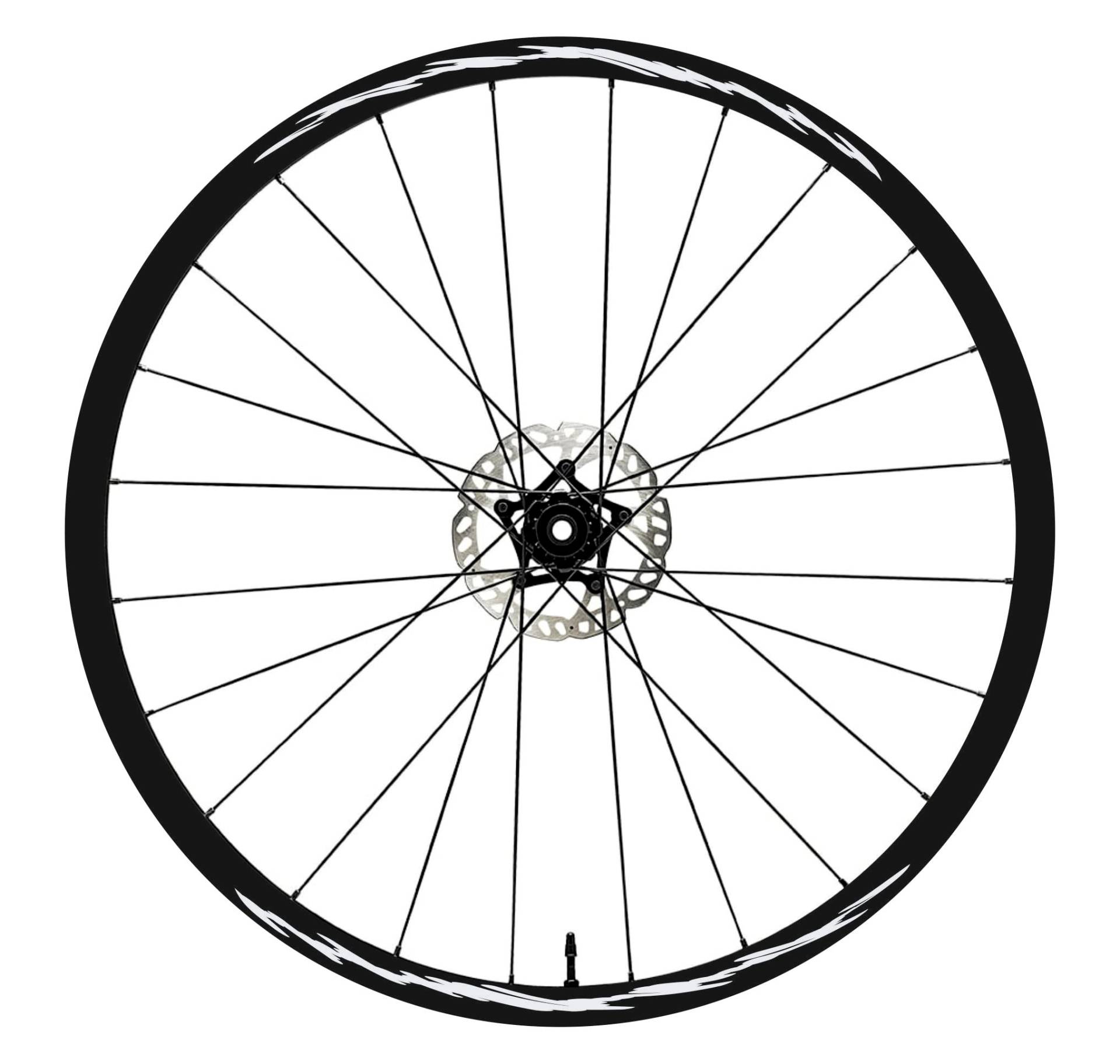 DualColorStampe Aufkleber Felgen Fahrrad 26'' - 27,5'' - 28-29'' Zoll Rad MTB Bike Aufkleber Felgen MTB Zubehör MTB B0041 (27,5'' Zoll, Weiß) von DualColorStampe