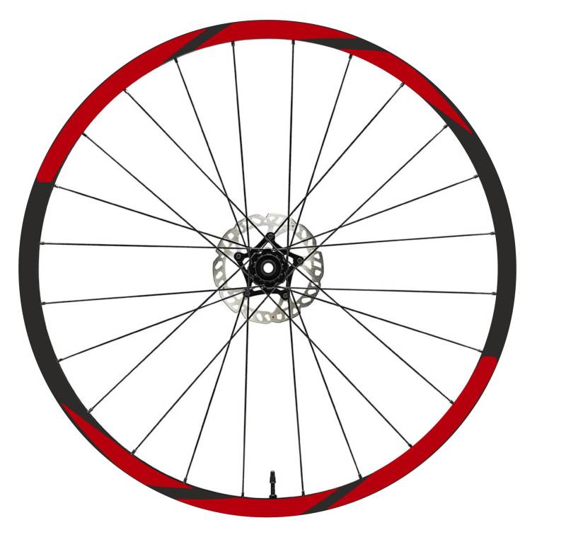 DualColorStampe Aufkleber Felgen Fahrrad 26 Zoll - 27,5 Zoll - 28-29 Zoll Rad MTB Bike Sticker Felgen MTB B0024 (27,5 Zoll, Rot 31) von DualColorStampe