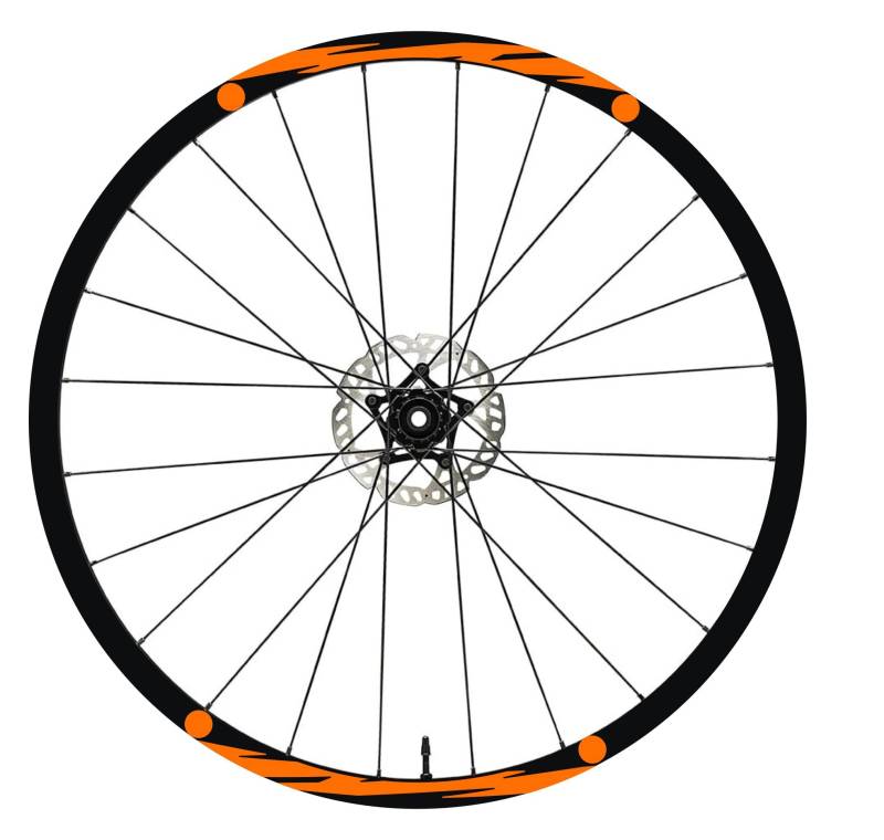 DualColorStampe Aufkleber kompatibel mit KTM Felgen Fahrrad 26" - 27,5" - 28-29" Zoll Rad MTB Bike Sticker Felgen MTB B0022 (27,5 Zoll, Orange 35) von DualColorStampe