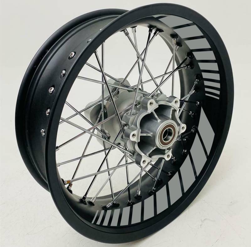 DualColorStampe Innen-Aufkleber für Motorrad, 17 Zoll (17 Zoll), für Felgen, Reifen, Motorrad, Cod.D0068 (grau) von DualColorStampe