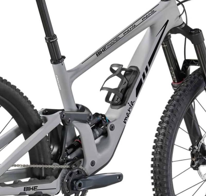 DualColorStampe Set mit 8 Aufklebern, Decal, Rahmen für Fahrrad, Mountainbike, Universalrahmen, Schutz, Code B0159 (schwarz-matt) von DualColorStampe