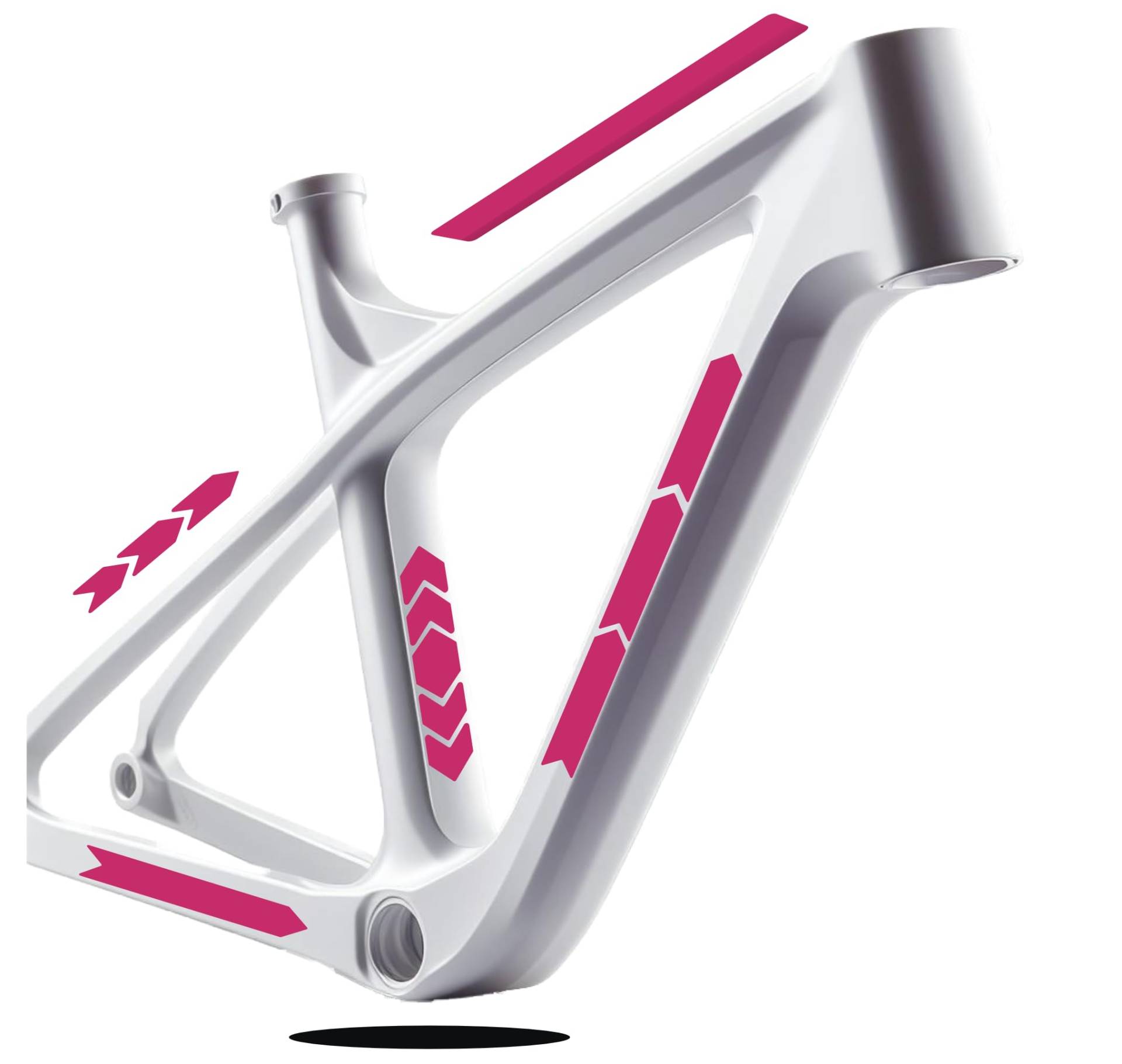 Set mit 10 Aufklebern für Fahrradrahmen und Fahrradrahmen, Set mit 10 Aufklebern für Rahmen MTB BDC Universal Schutz, Code B0188 (Fuchsia 41) von DualColorStampe