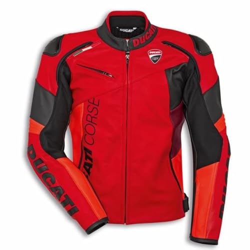 Ducati Corse C6 Lederjacke rot perforiert Größe 50 von Ducati