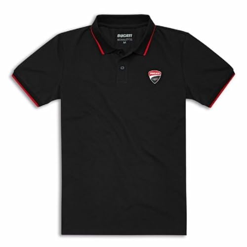 Ducati Corse Logo kurzärmeliges Poloshirt schwarz Größe L von Ducati