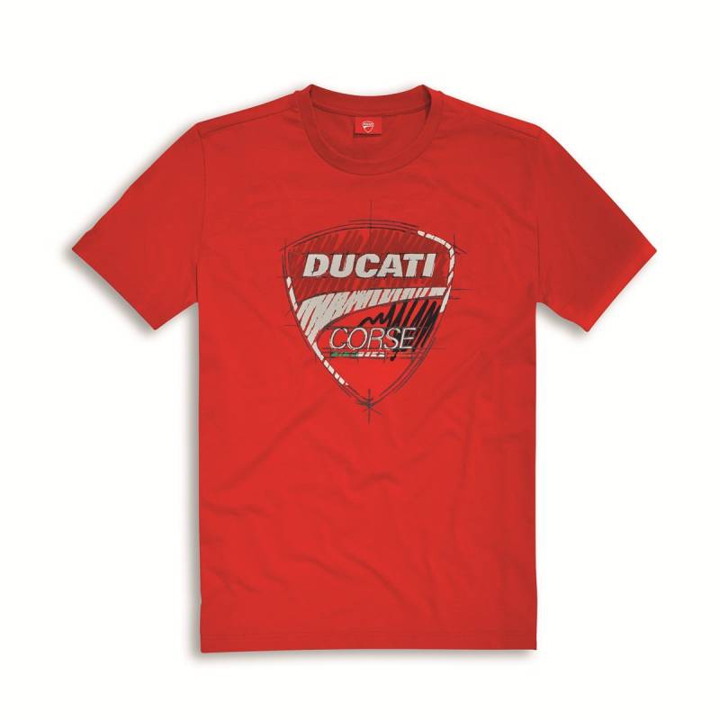 Ducati Corse Sketch Herren T-Shirt rot Größe M von Ducati