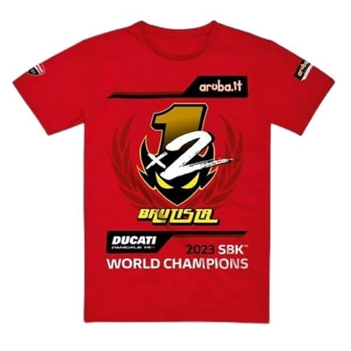 Ducati Corse T-Shirt WSBK Champion Alvaro Bautista Größe L, 98771213-5 von Ducati
