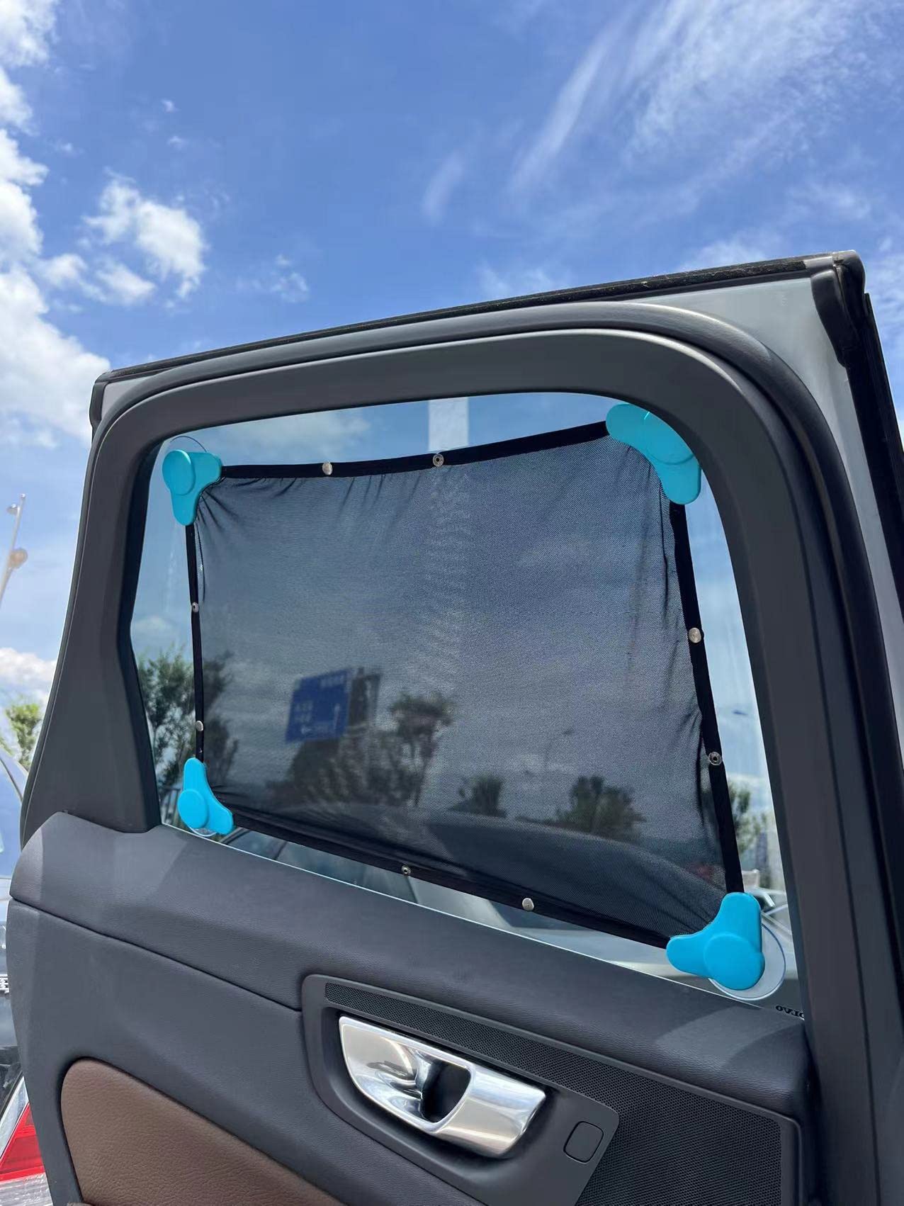 Dehnbar für Autofenster, Sonnenschutz, blockiert UV-Strahlen, Baby-Haustierschutz vor Sonnenblendung für Seitenfenster, hält das Auto kühler von Duleutgnu