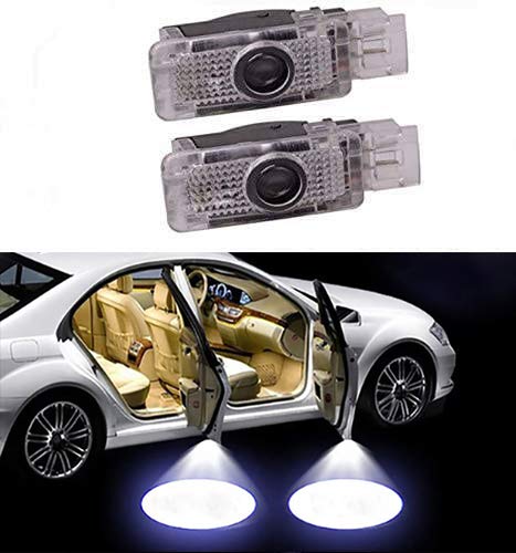 Duleutgnu 2 Stück Autotür Logo LED Türbeleuchtung KFZ Willkommen Türen Einstiegsbeleuchtung Projektor Lichter 3D Ultra Heller Kompatibel mit mercedes benz W203 CLK von Duleutgnu