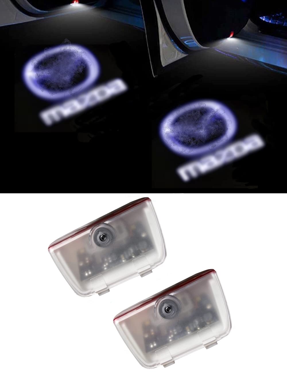 Duleutgnu 2 Stück Einstiegsbeleuchtung Türbeleuchtung Autotür Logo Türen Projektion Einstiegsleuchte Willkommen Dekorative Geist Lampe 3D Emblem Rear Door Für Mazda 6 2019-2021 von Duleutgnu