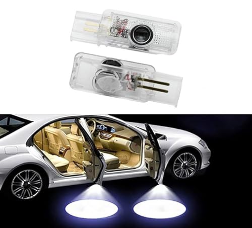 Duleutgnu 2 Stück LED Autotür Logo KFZ Türen Einstiegsbeleuchtung Emblem Dekoration Unterbodenbeleuchtung Courtesy Willkommen Projektion für Mercedes R-Class (W215) von Duleutgnu