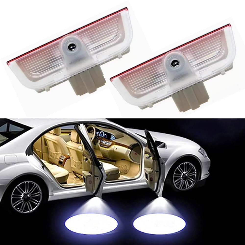 Duleutgnu 2 Stück LED Autotür Türbeleuchtung KFZ Unterbodenbeleuchtung Türen Einstiegsbeleuchtung Door Willkommen Logo Lichter 3D Emblem (Für Cayenne 2018-2023) von Duleutgnu