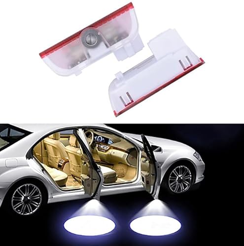 Duleutgnu 2 Stück LED Autotür Türbeleuchtung KFZ Unterbodenbeleuchtung Türen Einstiegsbeleuchtung Door Willkommen Logo Lichter 3D Emblem (Für Cayenne Cayenne 2010-2017) von Duleutgnu