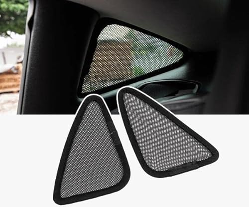 2 Stück Autofenster Sonnenschutz für Tesla Modell 3 X Y Sonnenschutz Zubehör Dreieck Schutz Modell DREI Matte Blind Heckscheibe Netzabdeckungen (Triangle) (Für Model Y) von Duleutgnu